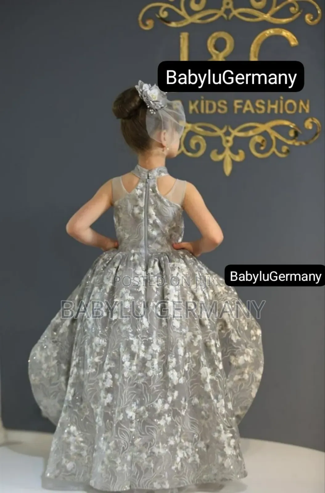 Luxury Turkey Brand Silver /Ash/ White Princess Ball Gown