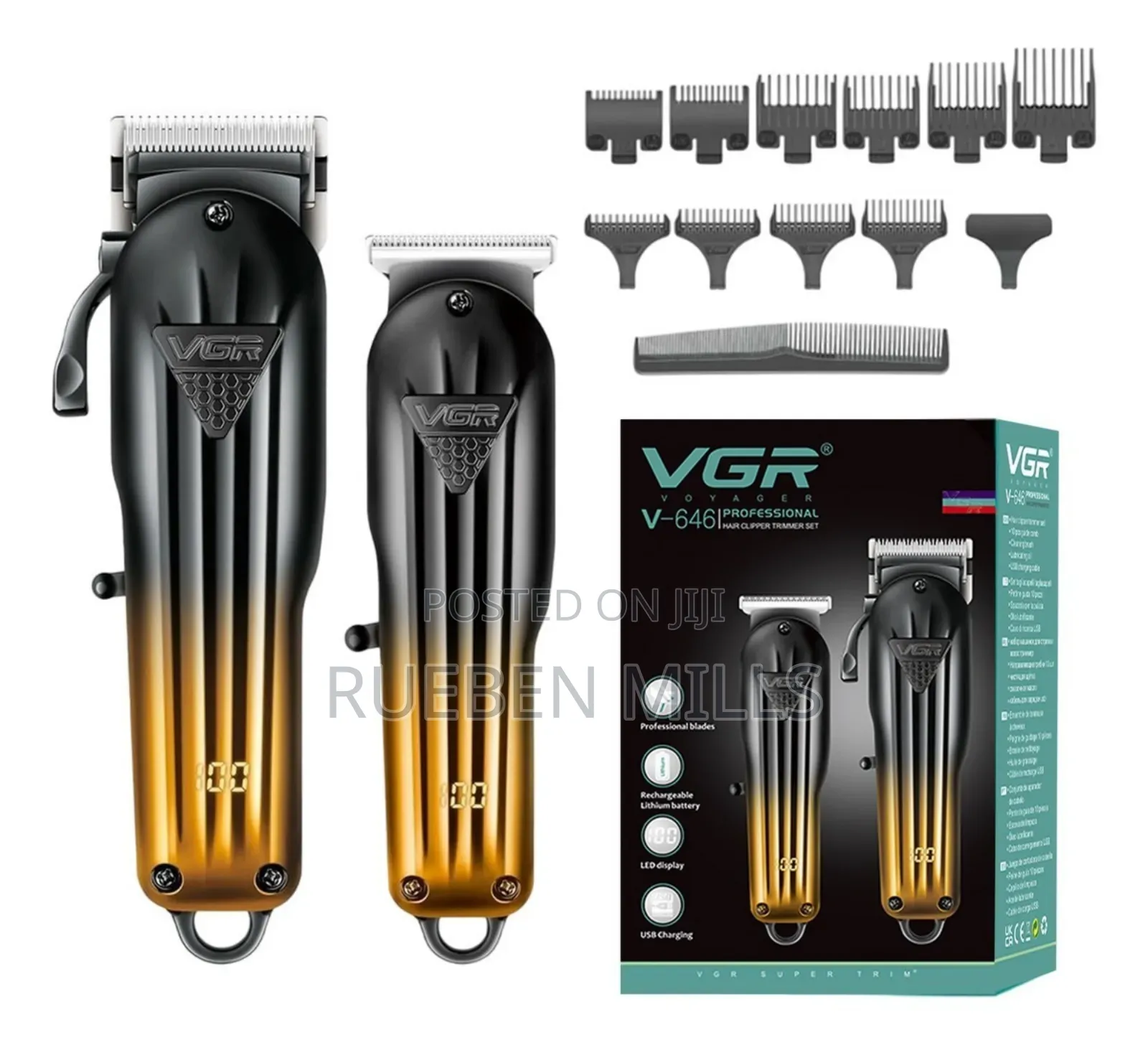Two in One VGR v-646 Cordless Barbering Machine Hair Clipper