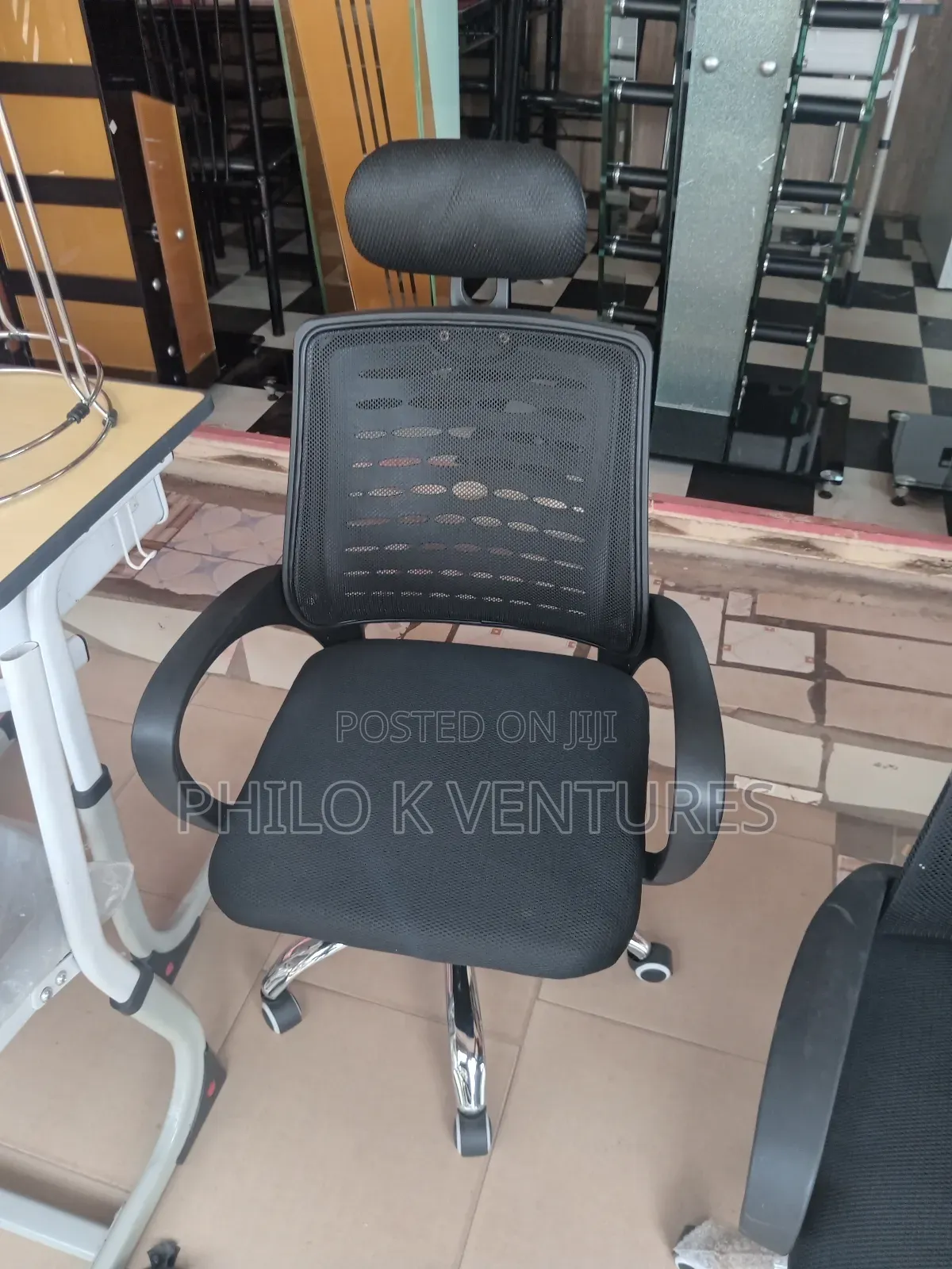 Rotatable Office Chair With Head Rest