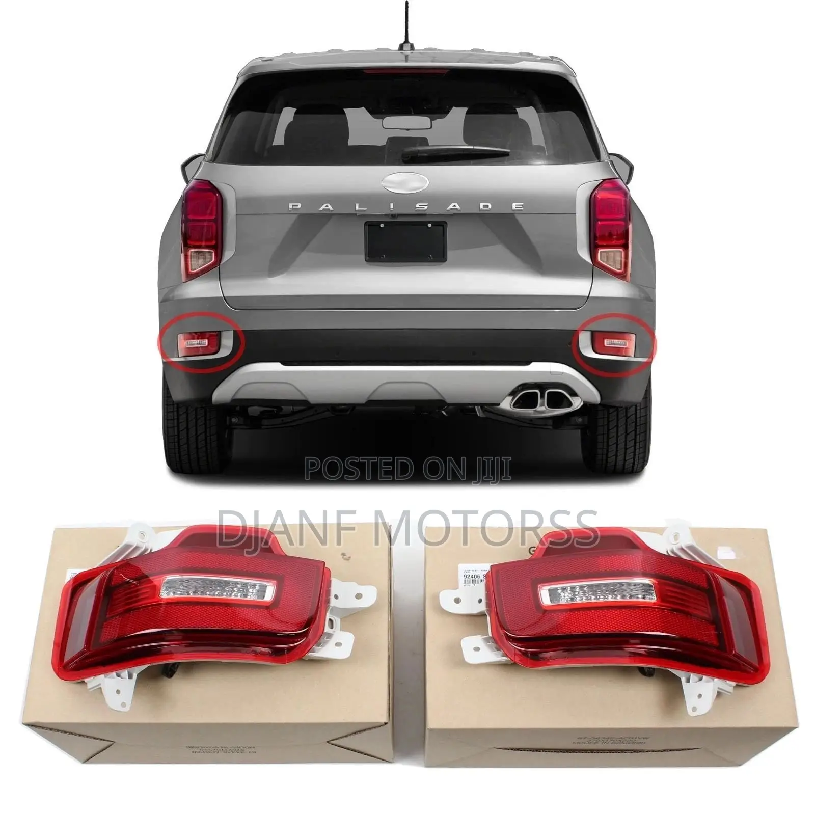 Hyundai Palisade 2020 Back Bumper Reflector and All Kinds