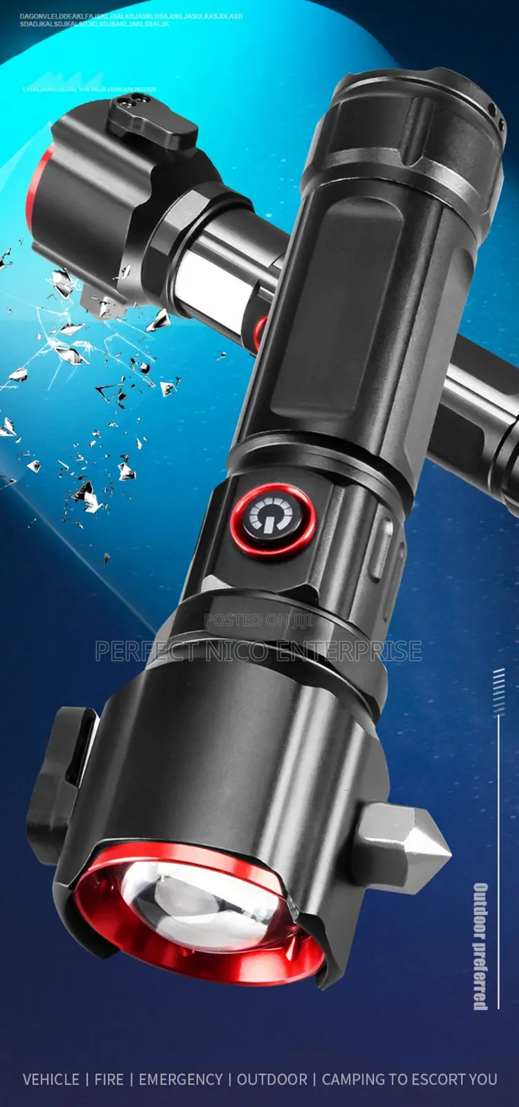 Security Torch Light / Multi-Function High Led Flashlight.