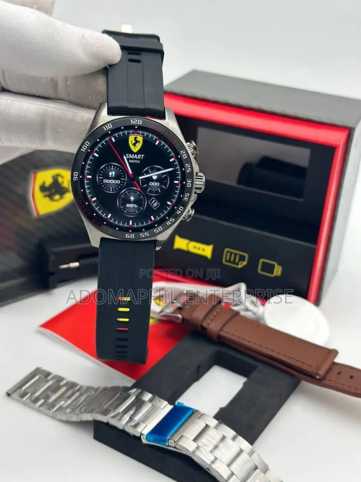 Ferrari Digital  Watch With 3 Different Straps