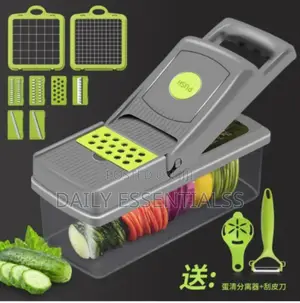 Manual Chopper 1.2l With Anti-Skid Base Locking Lid