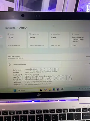 Laptop HP EliteBook X360 1030 G3 16GB Intel Core i7 SSD 256GB