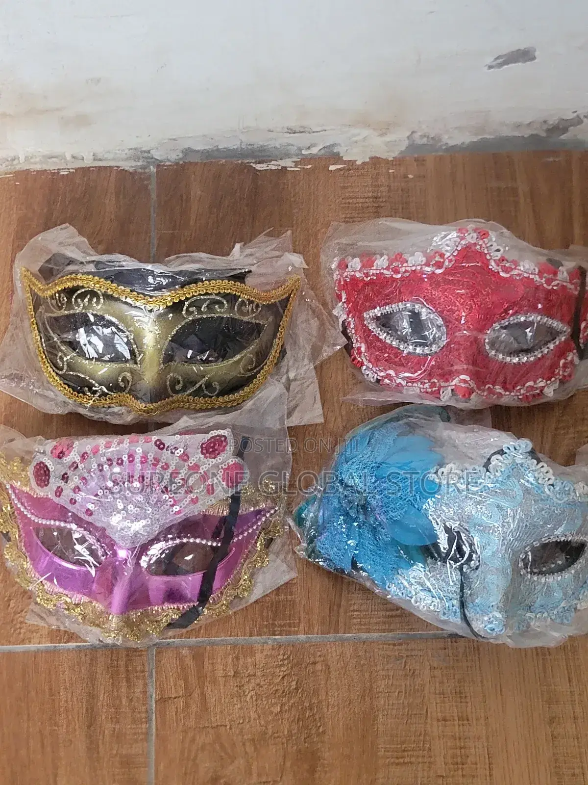 Carnival Painted Half Face Mask Set