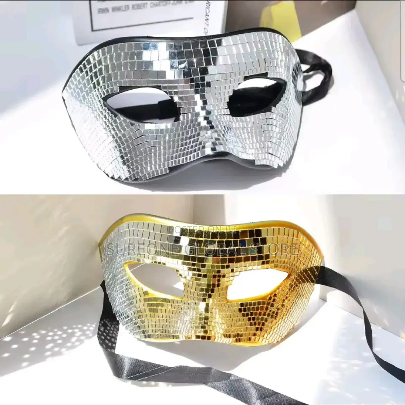 Women Disco Ball Glitter Face Mask