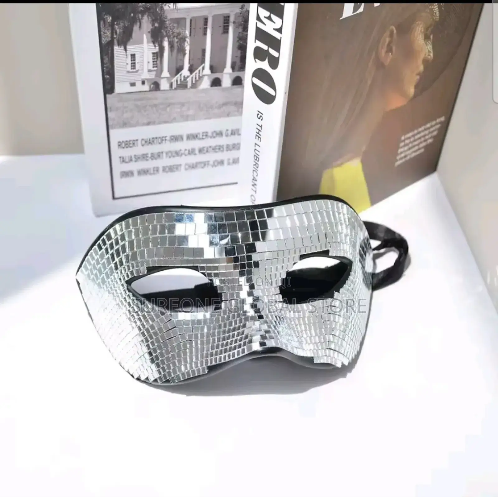 Women Disco Ball Glitter Face Mask
