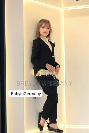 Complete Black Girl's Suit Set ; Turkey Luxury Brand