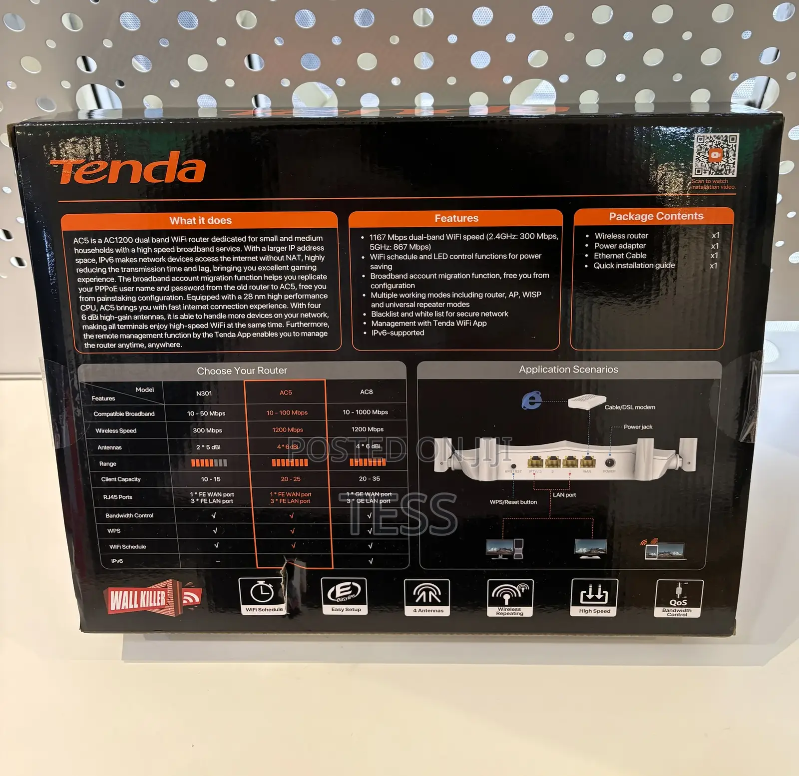 Tenda Ac5 Smart Wifi Router Dual Band Wireless Ac1200