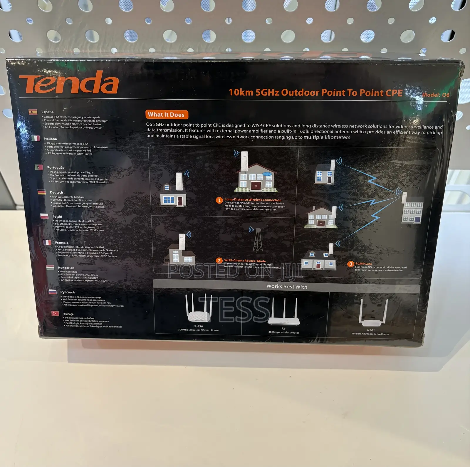 Tenda 06 5ghz 16dbi 11ac Gigabit Outdoor Cpe 10km PTP