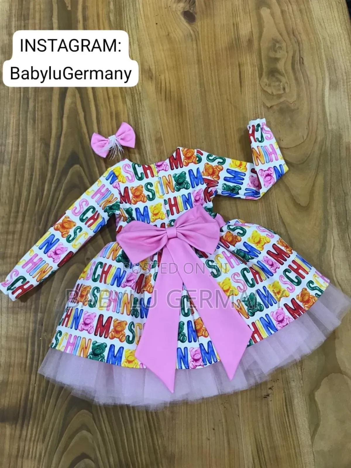 Turkey Luxury Pink Moschino Girl Princess Dress / Ball Gown