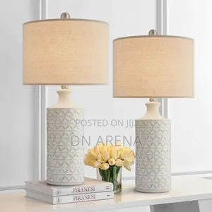 24.75" Modern Ceramic Lamp for Living Room and Bedroom