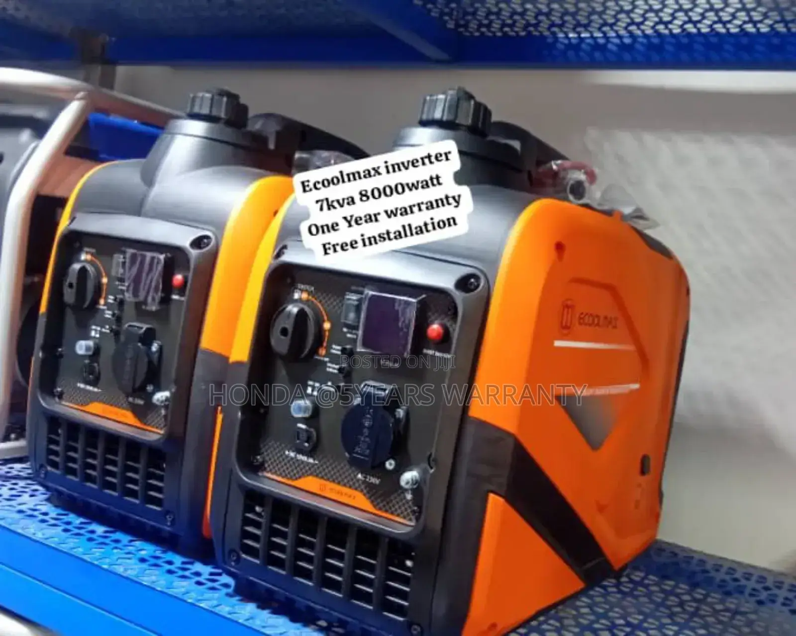 No Noise Ecoolmax Inverter Generator 7kva 8000watt Petrol