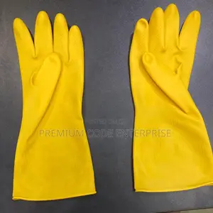 Reusable Rubber Cleaning Gloves – Yellow, 1 Pair