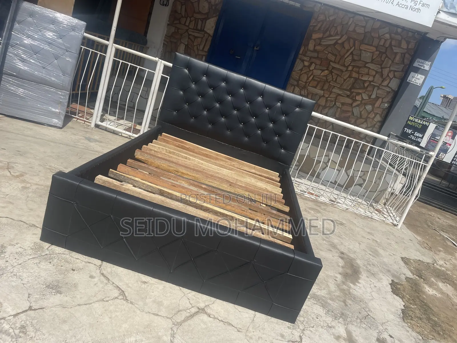 Black Double Bed