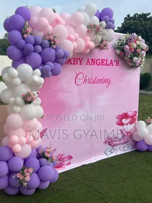 Ballon Backdrop for Baby Christening