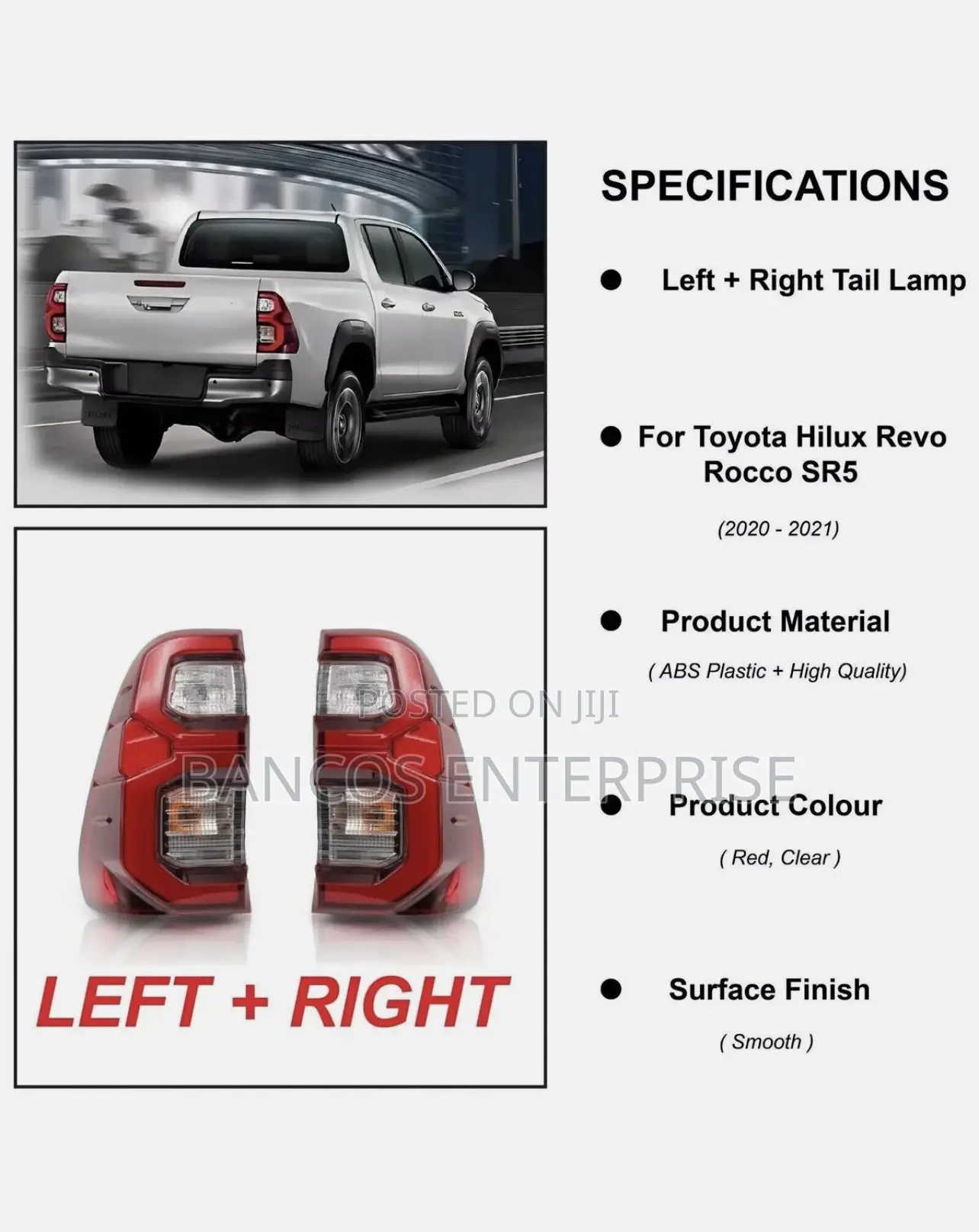 Toyota Hilux 2020-2024 Real Tail Lamp