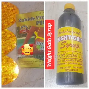 Big Butt Hips Weight Gain Syrup Combo Zahidi-Vita Tablets