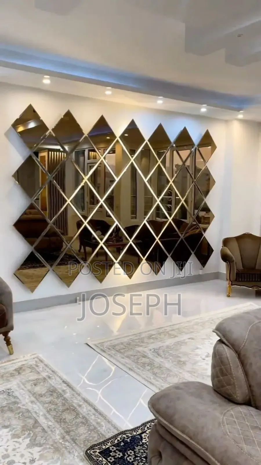 Mirror Art Design for Walls and Ceiling