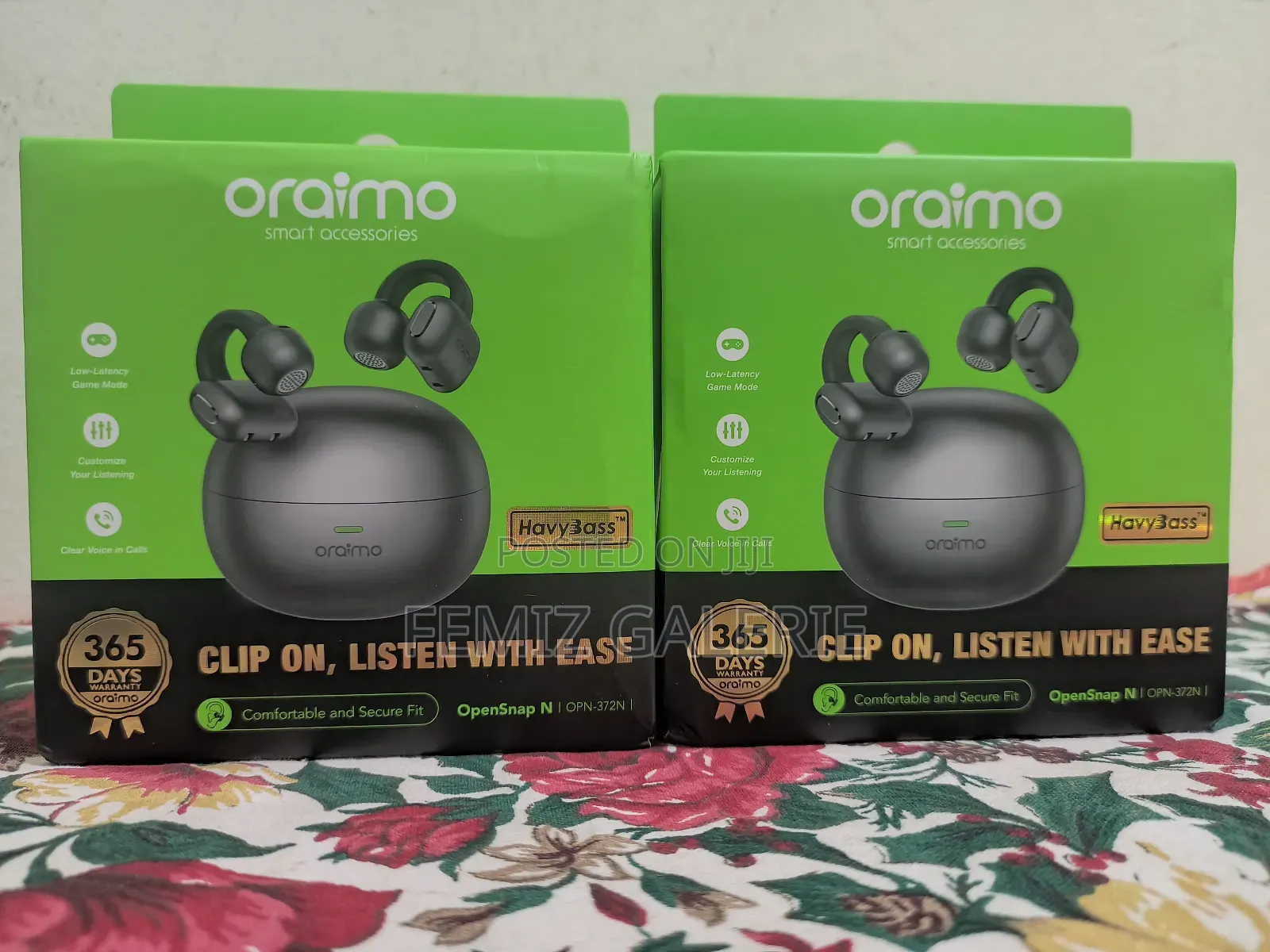 Oraimo Opensnap N Clip-on Open-Ear True Wireless Earbuds