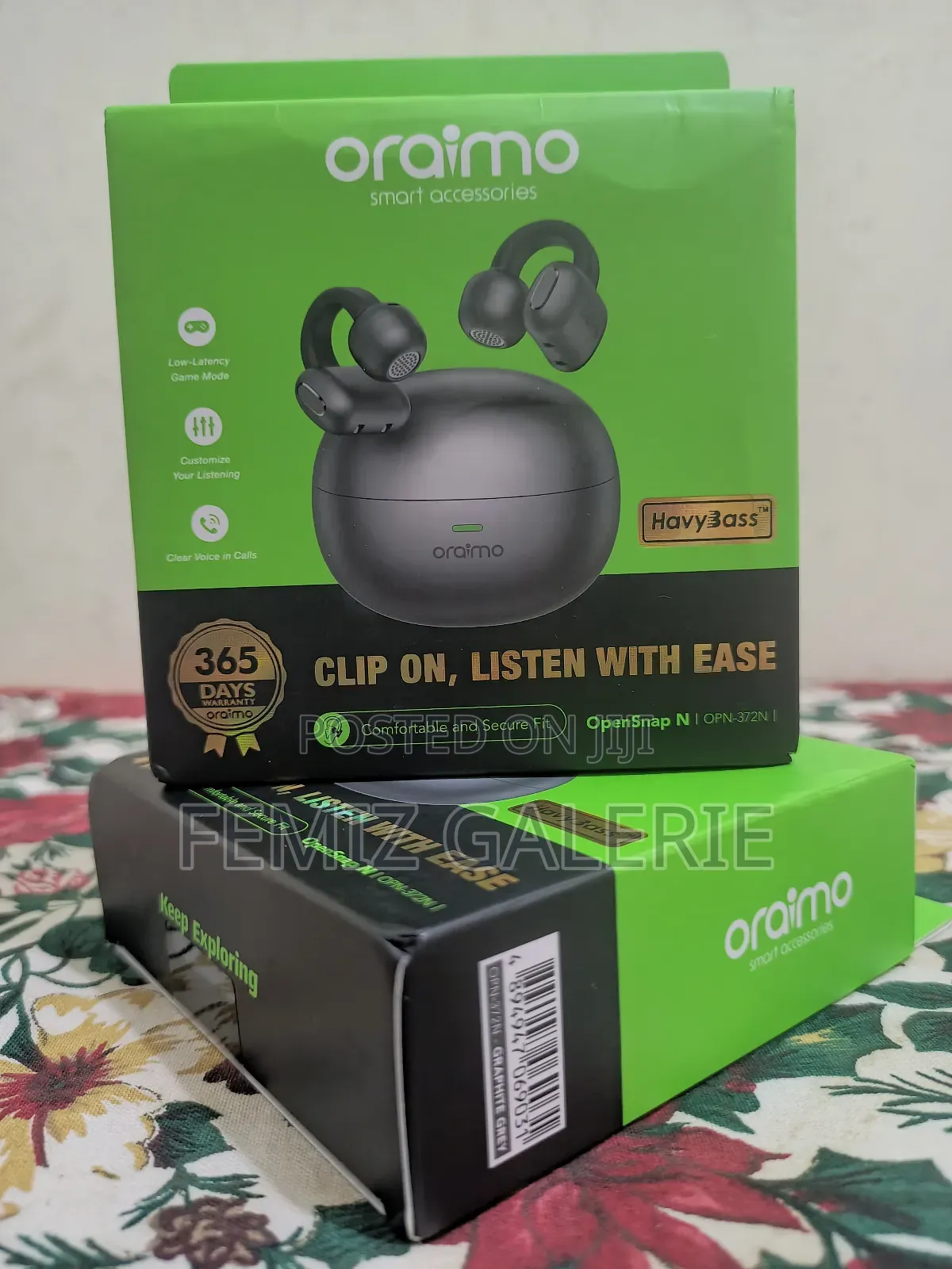 Oraimo Opensnap N Clip-on Open-Ear True Wireless Earbuds