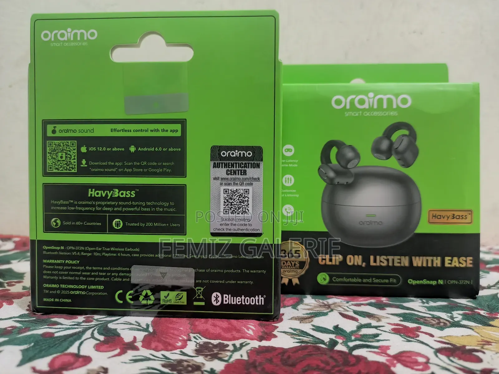 Oraimo Opensnap N Clip-on Open-Ear True Wireless Earbuds