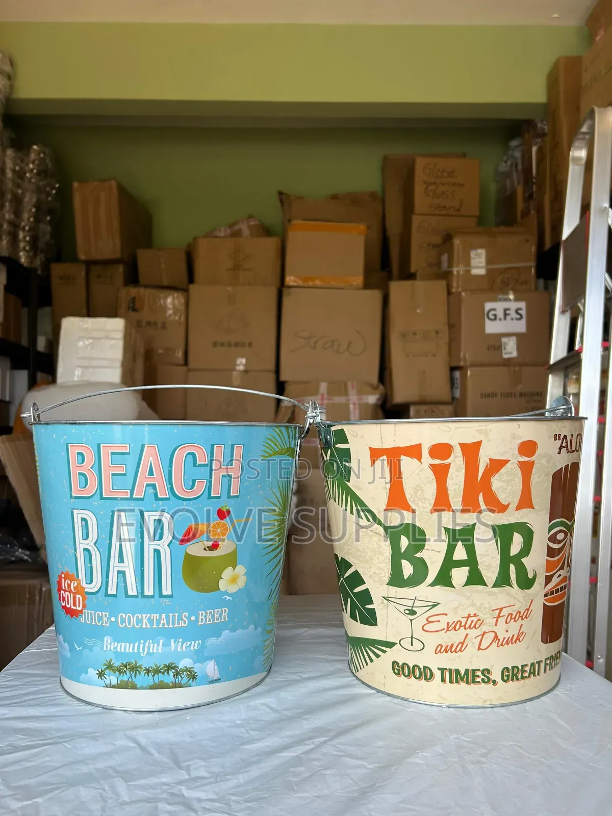 8 Litres Tin Ice Buckets