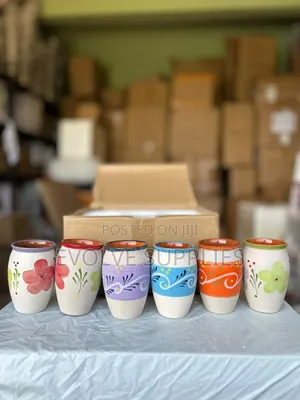 Designed or Pattern Clay Cup