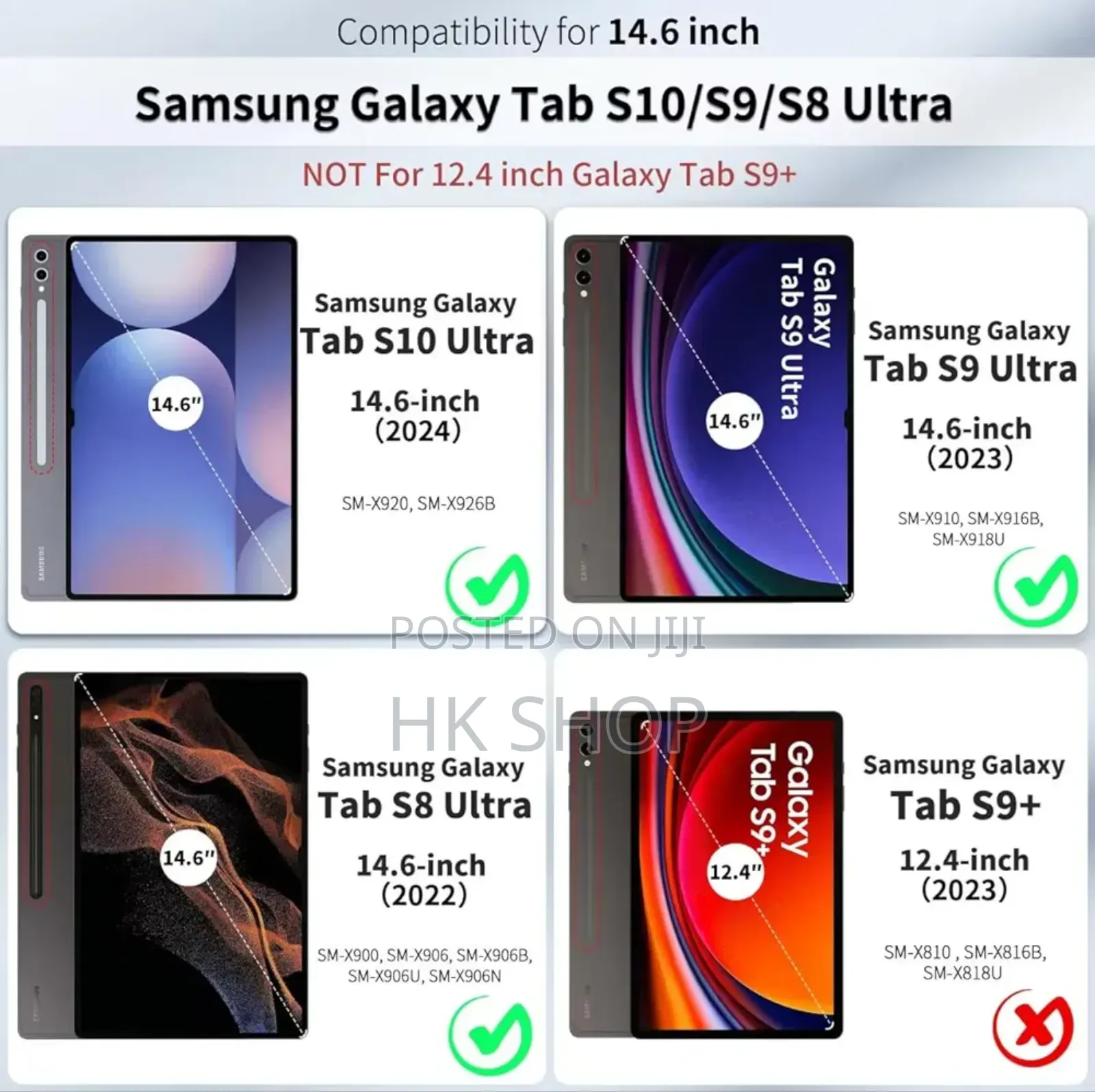 Samsung Galaxy Tab S10 Ultra / S9 Ultra Slim Pu Leather Case