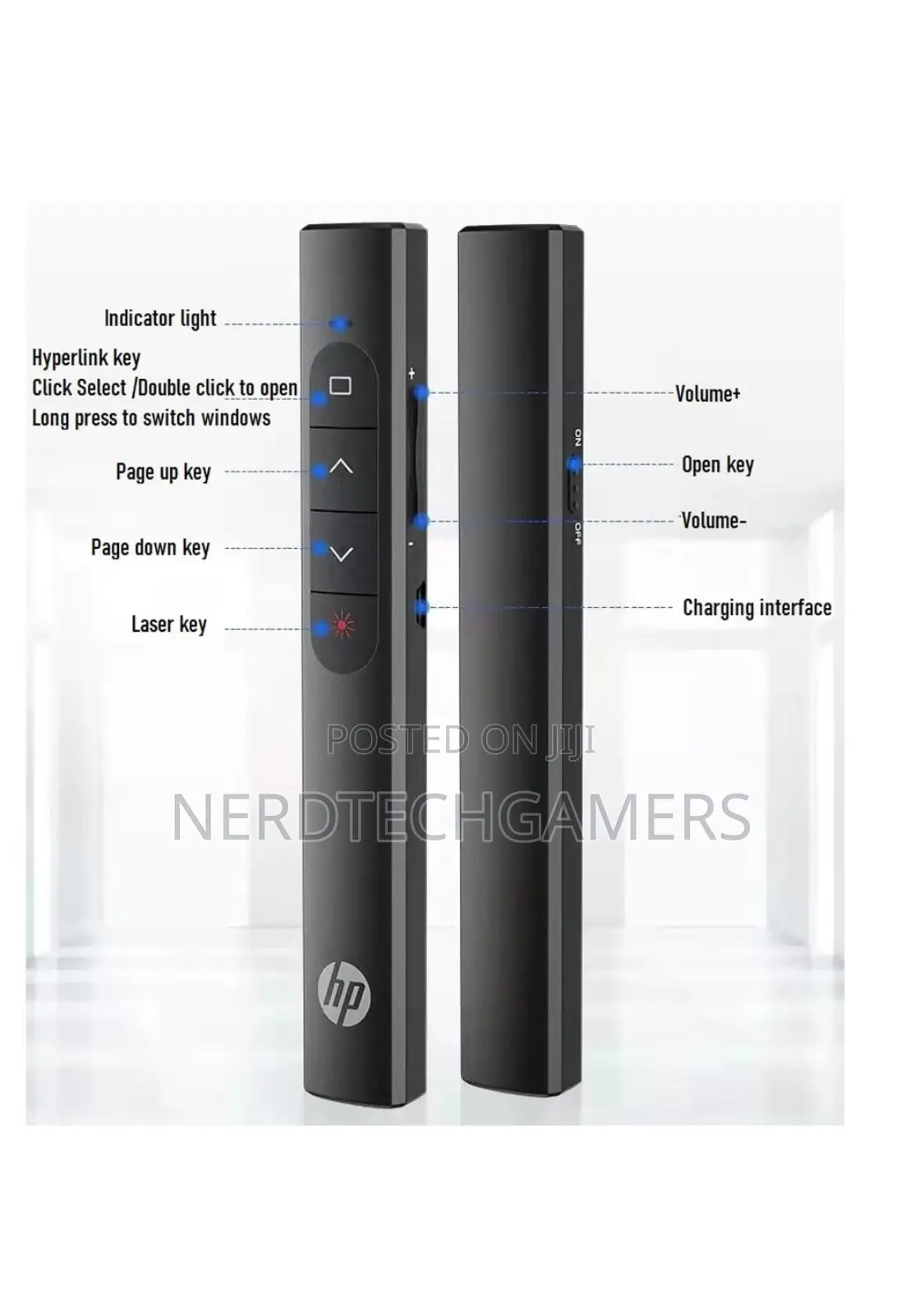 Hp Ss10 Presentation Flip Pen Presenter – 2.4ghz Wireless