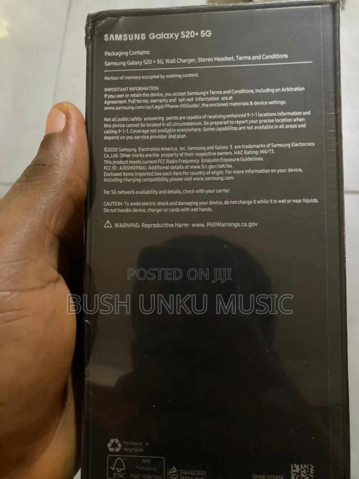 New Samsung Galaxy S20+ 5G 128 GB Black