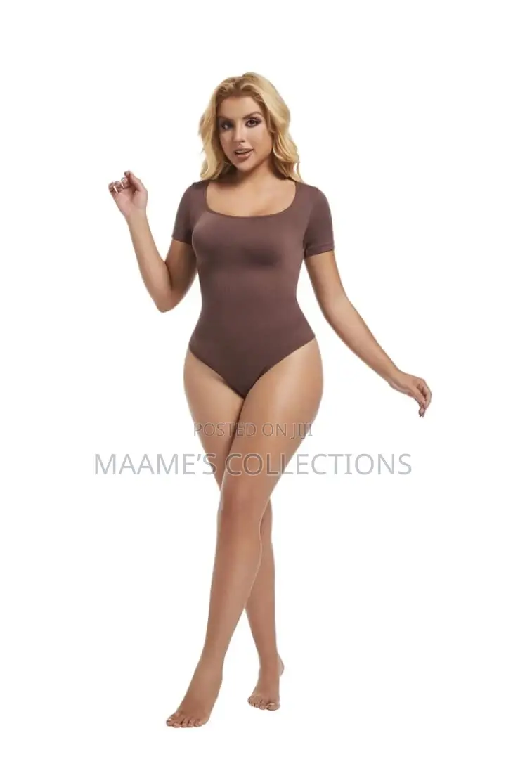 Womens Short Sleeve Bodysuits Stretchy Body Top