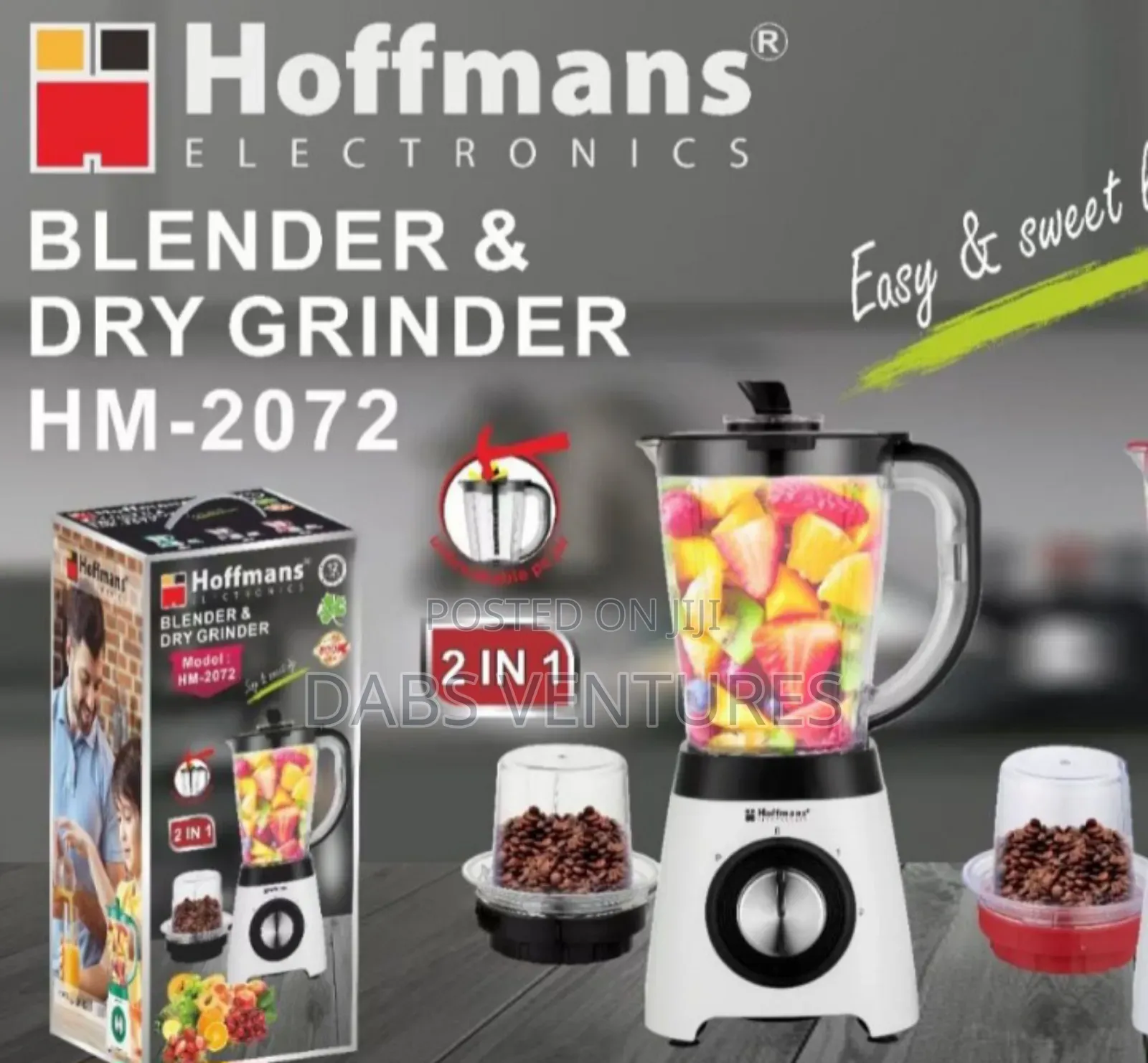 Hoffman Quality Multi Functional 2 in 1 Blender