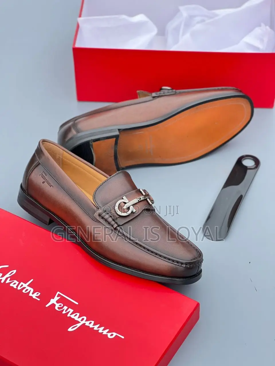 Salvotore Ferragamo Shoe Brown and Black
