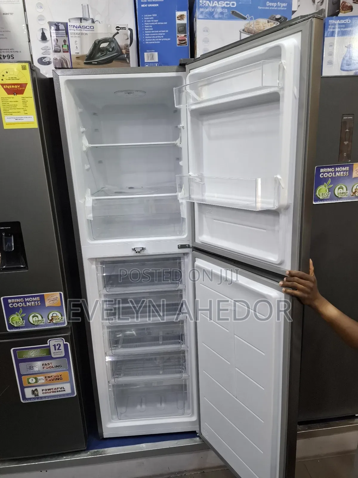 Best Durability 251 Litres Nasco Bottom Fridge Available