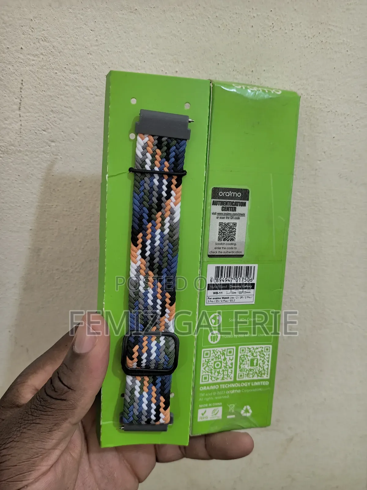 Oraimo Nylon Watch Strap - Dreamy Galaxy Colour