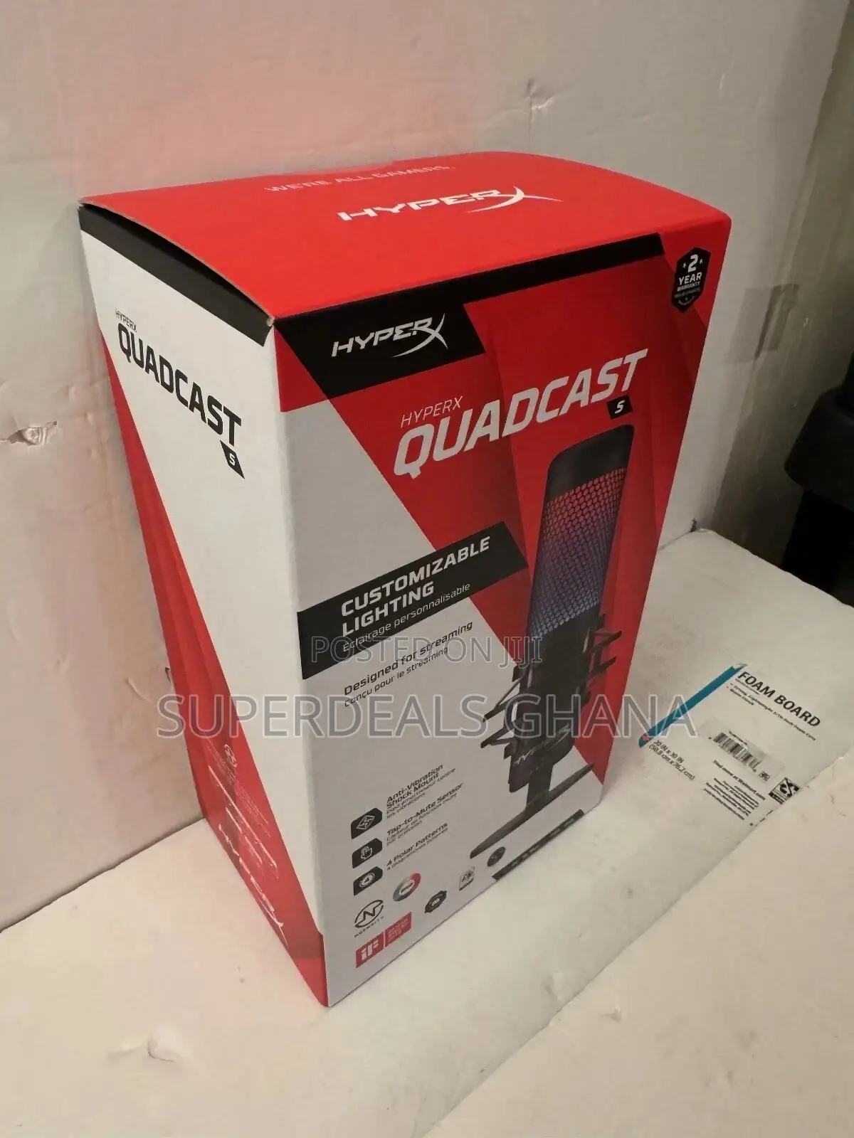 Hyperx Quadcast S Rgb Usb Microphone - Black & Brand New