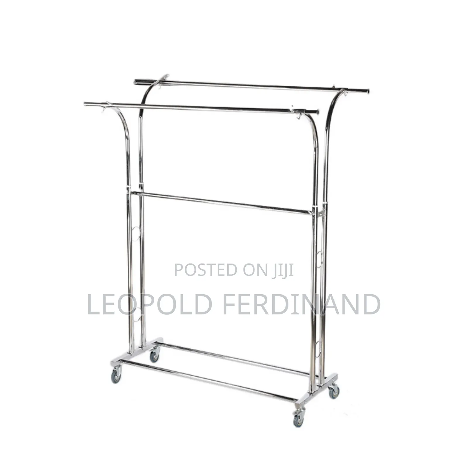 Double Sided Silver Clothing Racks
