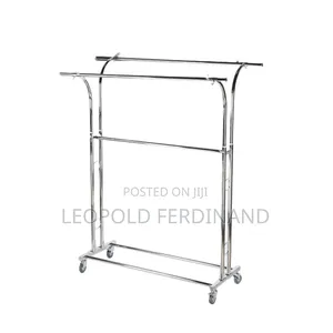 Double Sided Silver Clothing Racks
