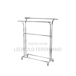 Double Sided Silver Clothing Racks