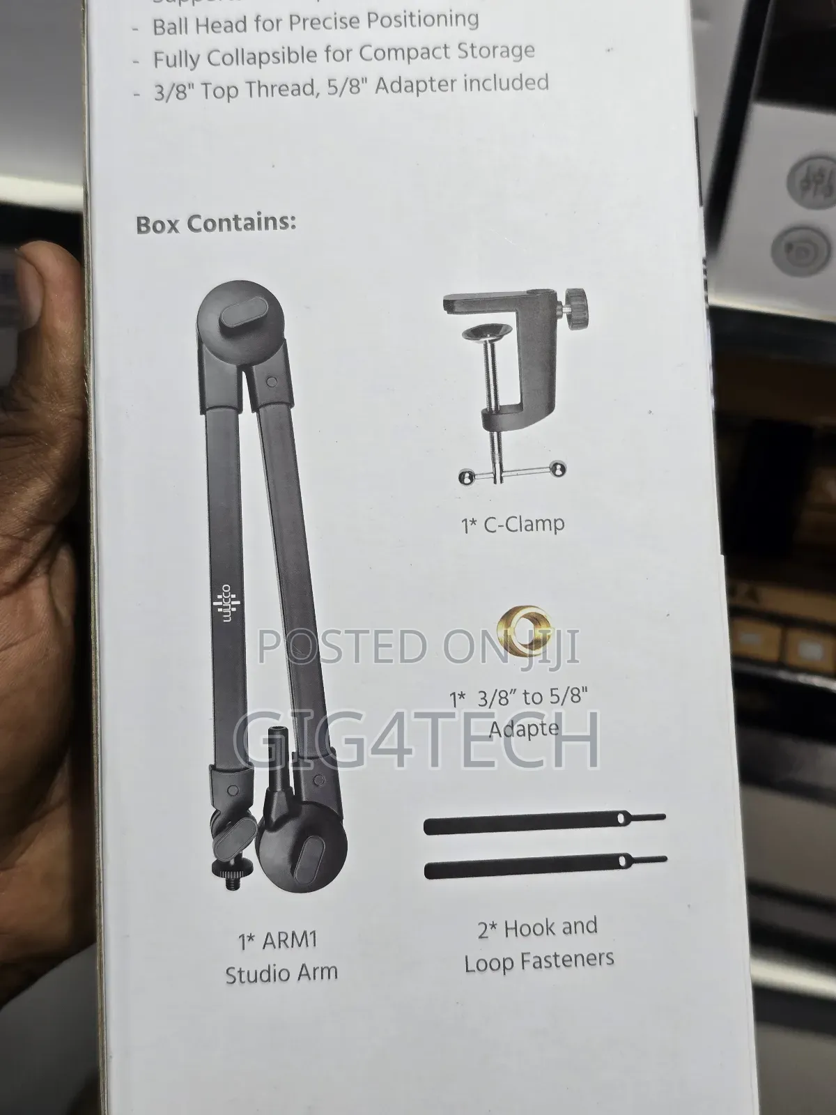 Luucco Studio Microphone Arm 1 With C Clamp and Straps
