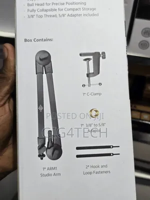 Luucco Studio Microphone Arm 1 With C Clamp and Straps