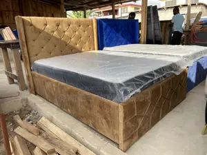 Photo - Double Bedframe 54x75 Brown In Color With Mattress