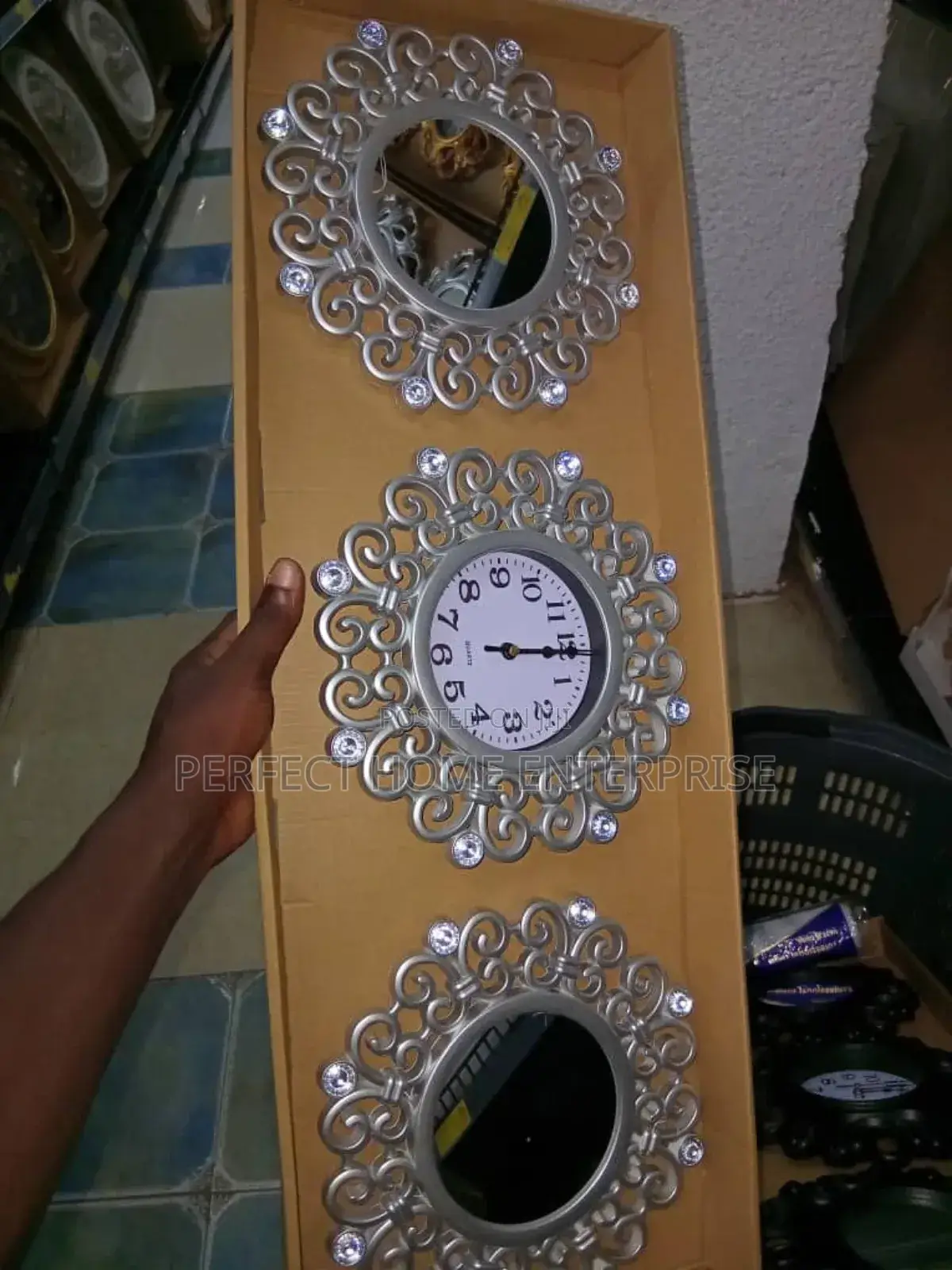 3 in 1 Wall Clocks and Mirror