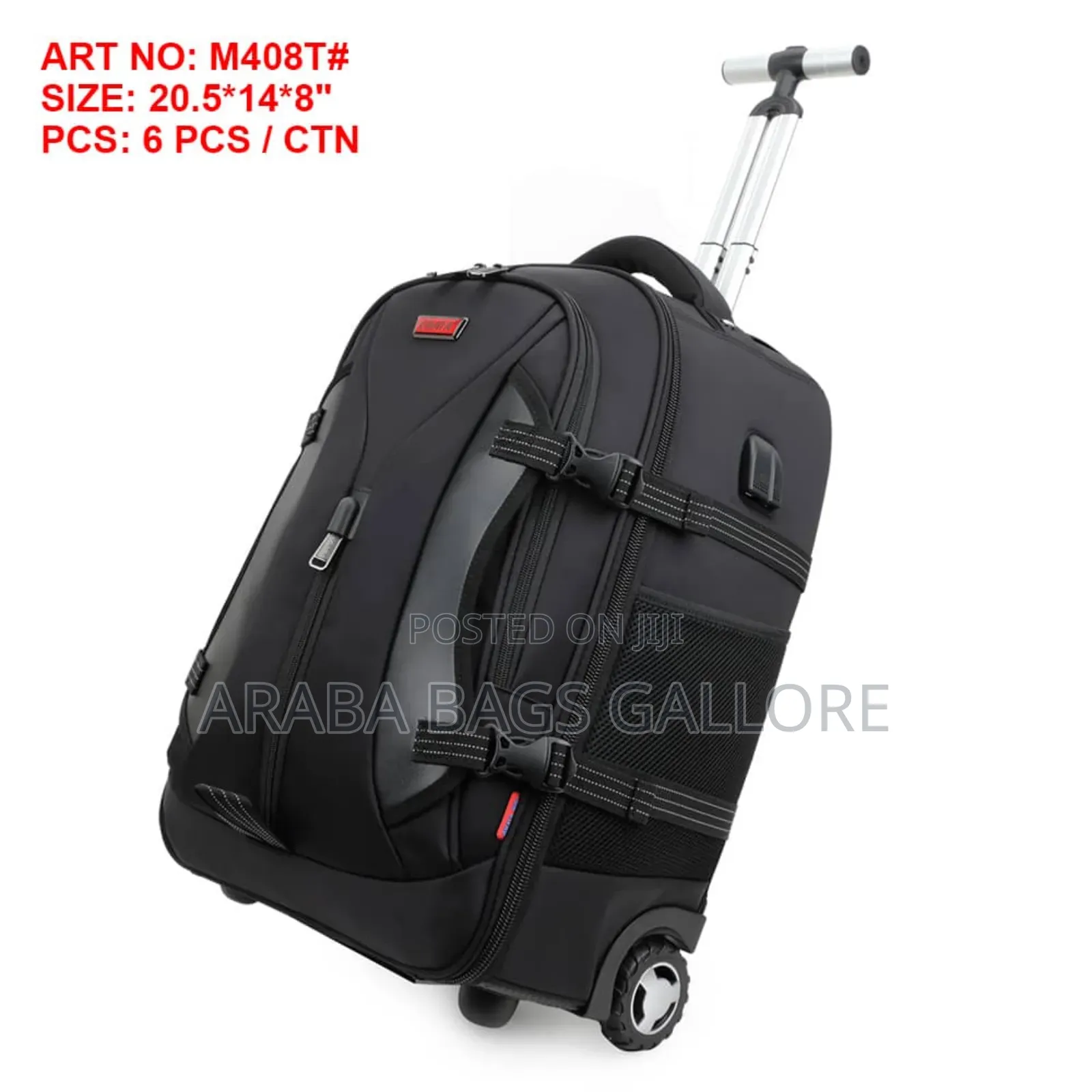 Omaya Multi-Purpose Trolley Bag With USB Port