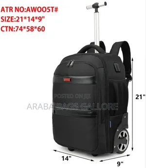 Omaya Multi-Purpose Trolley Bag With USB Port