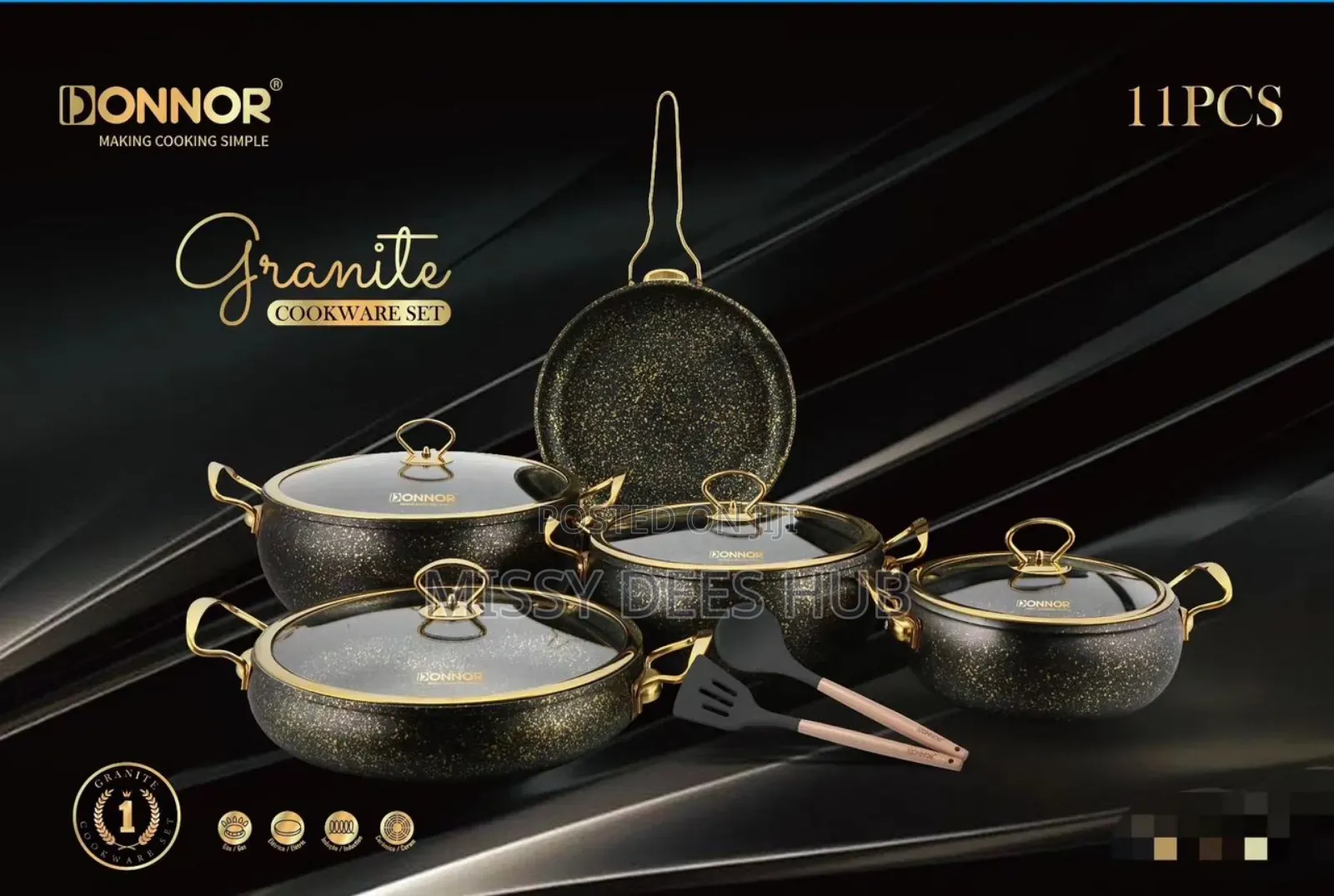 Donnor11pcs Granite Cookware