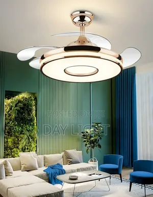 D22 Golden Fan With Light