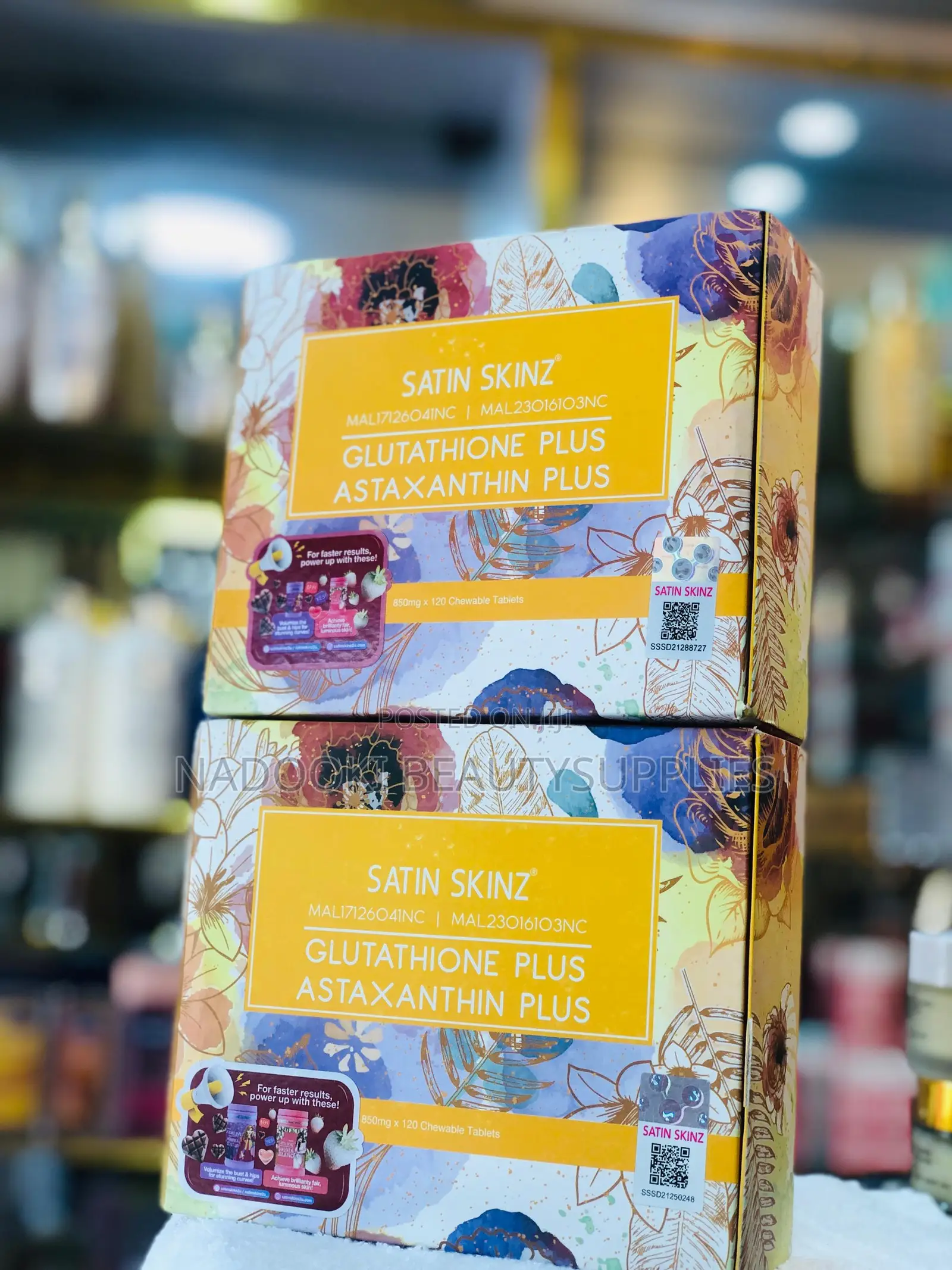 Satin Skinz Glutathione Plus and Astaxnthin Plus
