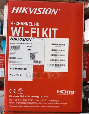 Hikvision Wi-Fi Kit 4-Channel Hd With 1tb HDD Dome Automatic